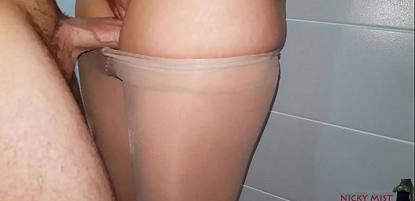  CUMMING IN MY BEIGE PANTYHOSE AND PULL THEM UP NICKY MIST